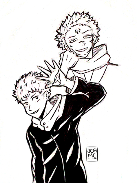 Yuji Itadori and sakuna