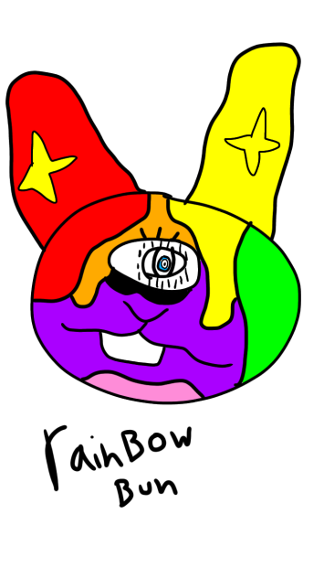 Rainbow bun