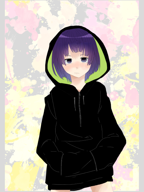 パーカー少女 Ibispaint