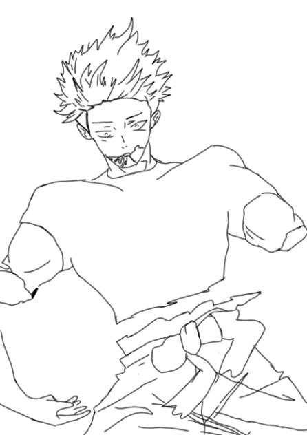 Gojo coloring page