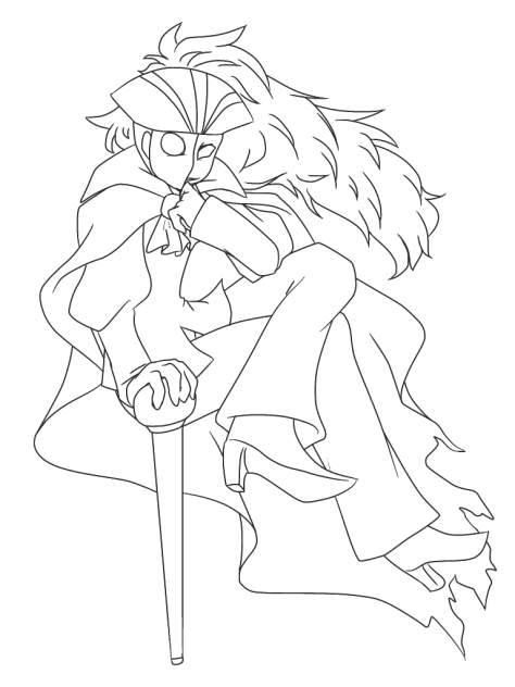 たまに描きたくなる幽霊紳士。