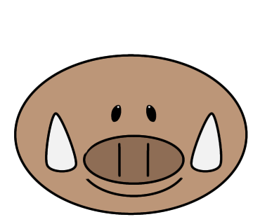 はじめてイノシシを描きました