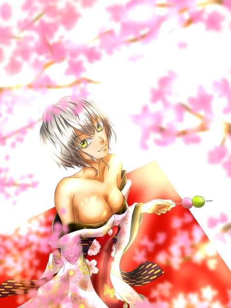 猫目と桜と団子