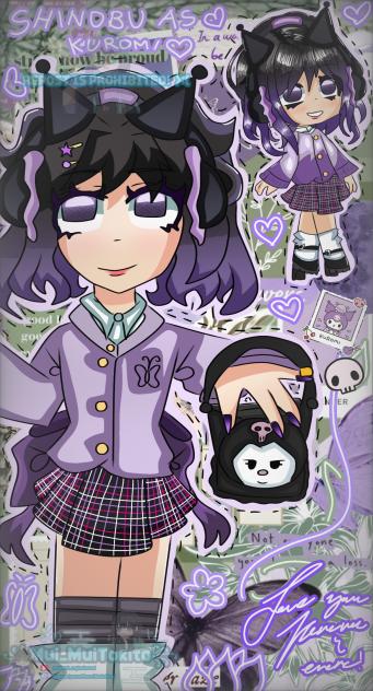 Shinobu as Kuromi 💜🖤🦋