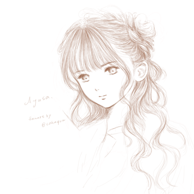 渡邉歩咲ちゃんファンアート　sketch鉛筆画