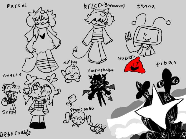 silly doodles (mostly deltarune)