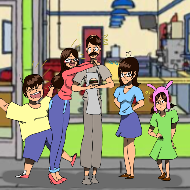 Bobs burgers as anime