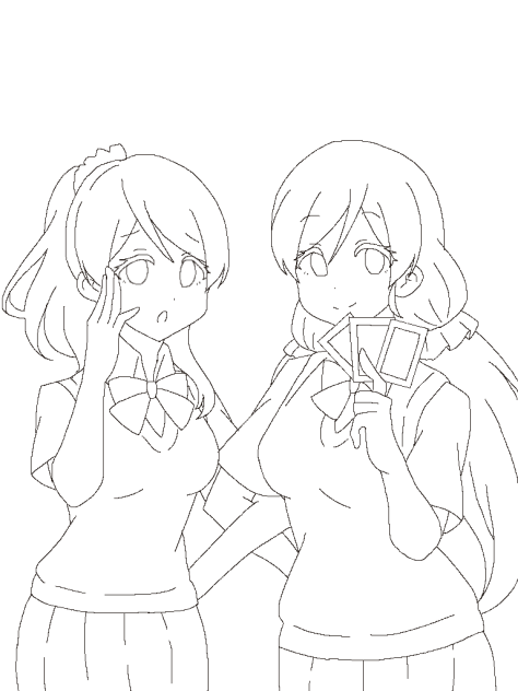 のぞえり線画