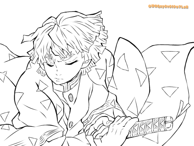 無題91(稲妻なしver) 線画