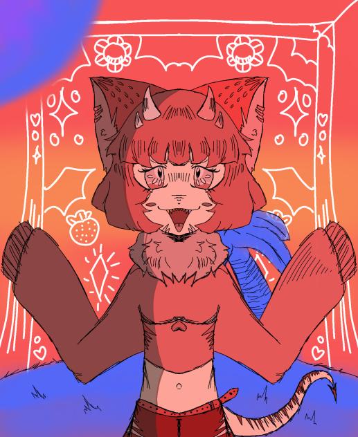 my humanized dandys world oc!