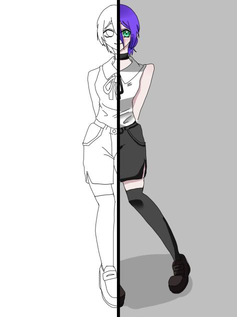 レゼ 等身大 線画・塗り絵