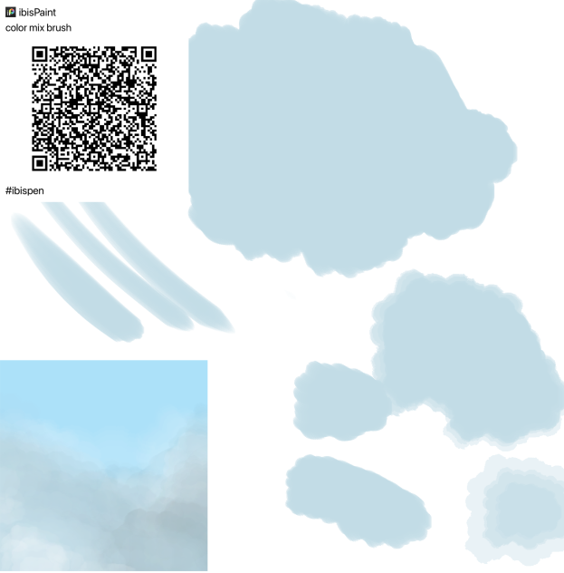 Color mix cloud brush