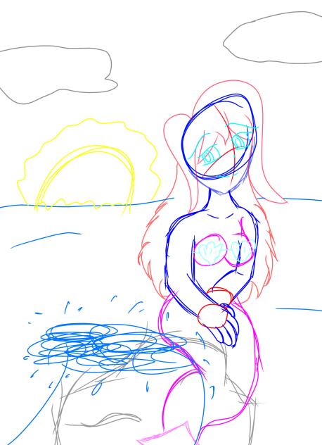 Mermaid Pre-sketched base