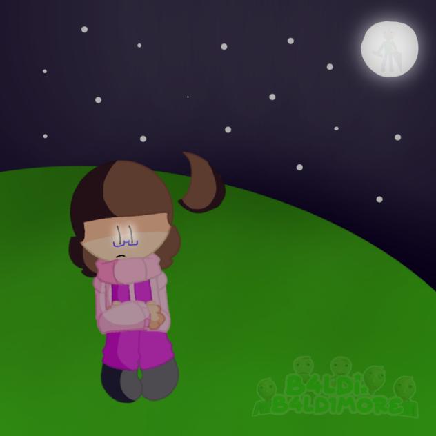 bean looking up at the night sky