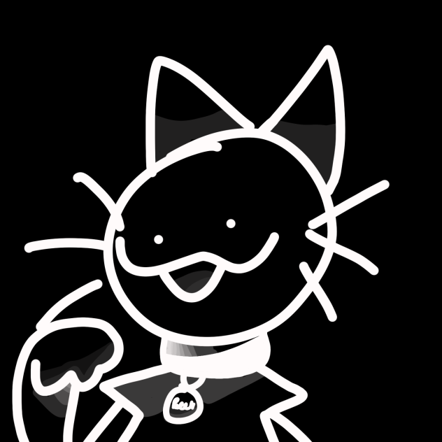 cat 😶🤍🖤 very lazy of a drawing
