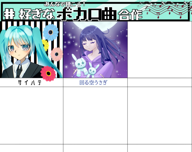 好きなボカロ曲合作