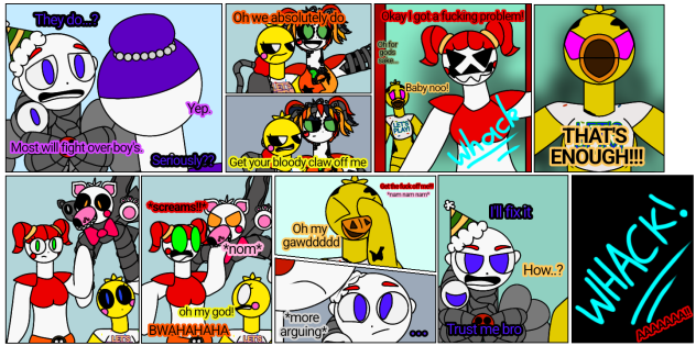 During Party. FNaF fanmade comic