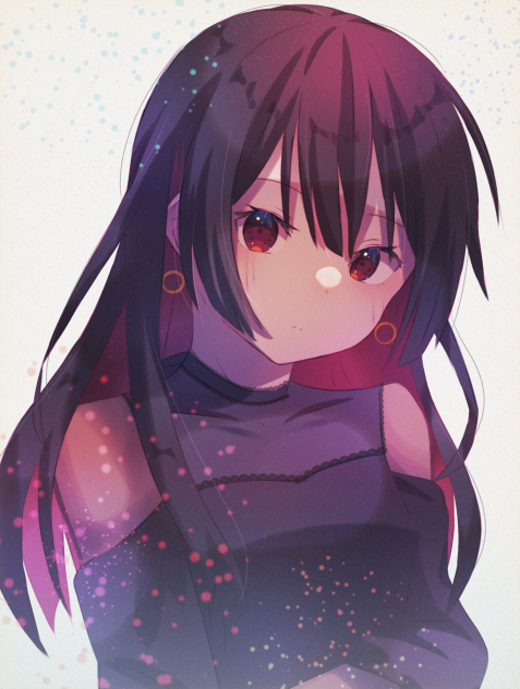 黒髪赤眼