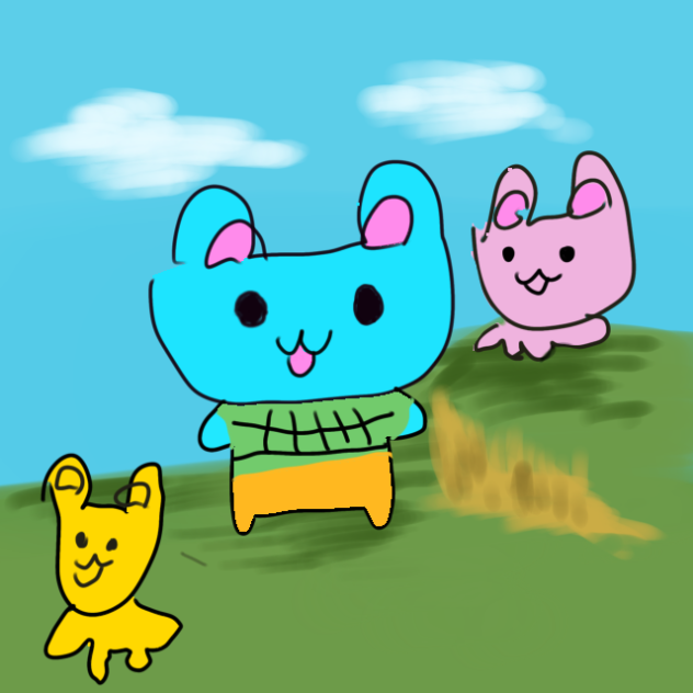 ねずみとうさぎとハムスターのにこにこ