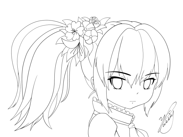 Encounter Spring Girl（線画）