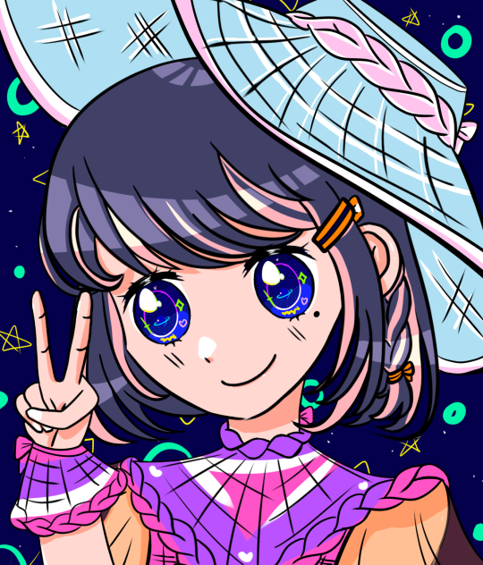 A cute girl colouring