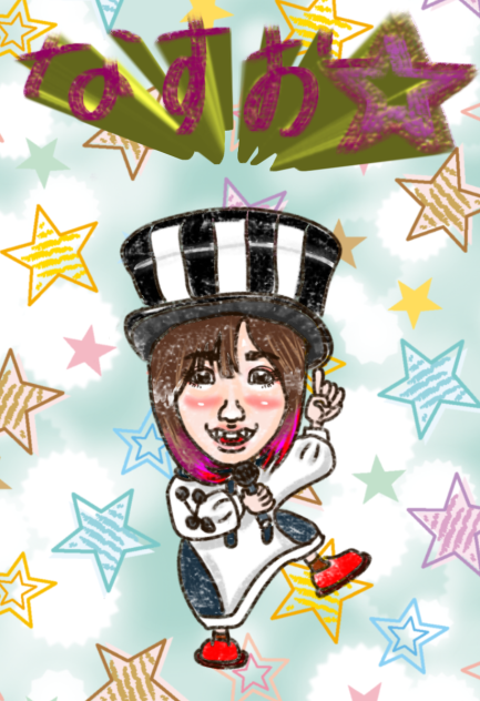 似顔絵　なすお☆クレヨン画風