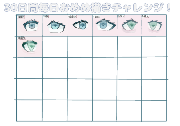 目描くやつ7日目