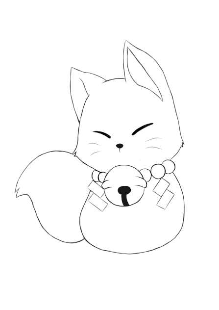 コックリさん　線画