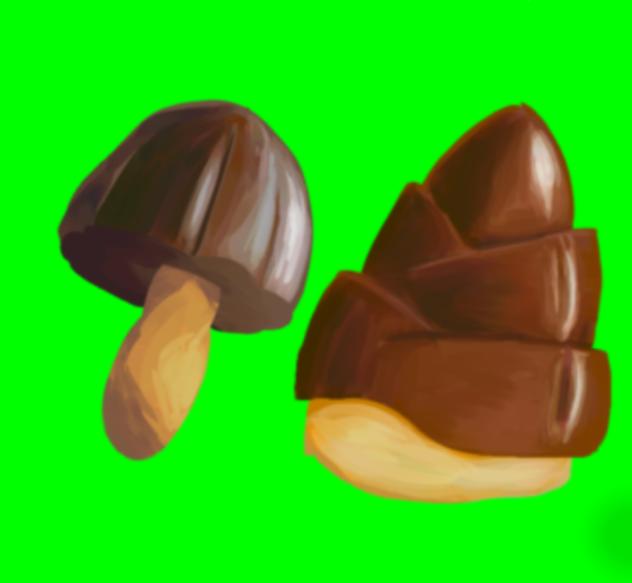 きのこたけのこの素材