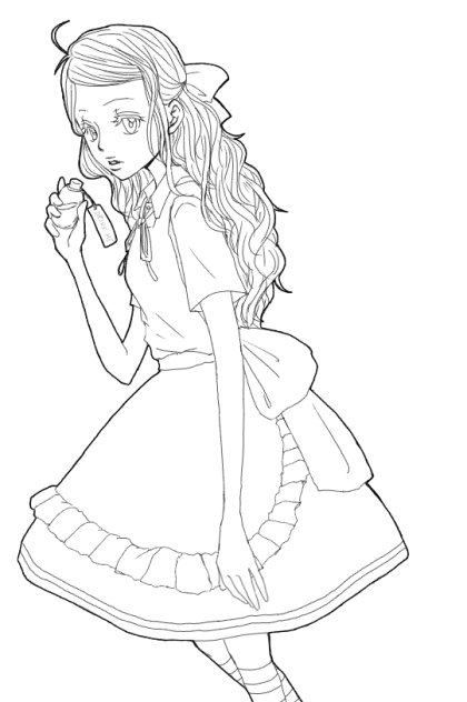 【線画】DRINK ME‼