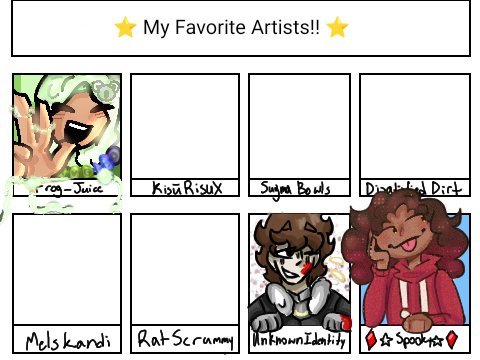 APOLLO  ACE'S FAVORITE ARTISTS !!