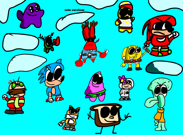 Cute versions of cartoons