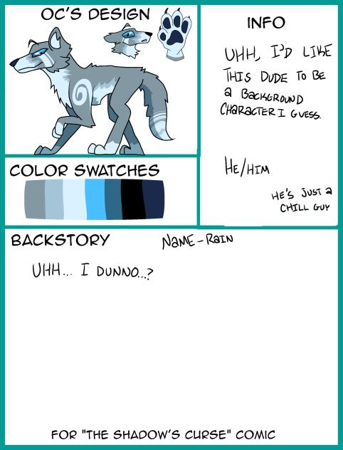 Character sheet for Wolfie! @WolfMoon