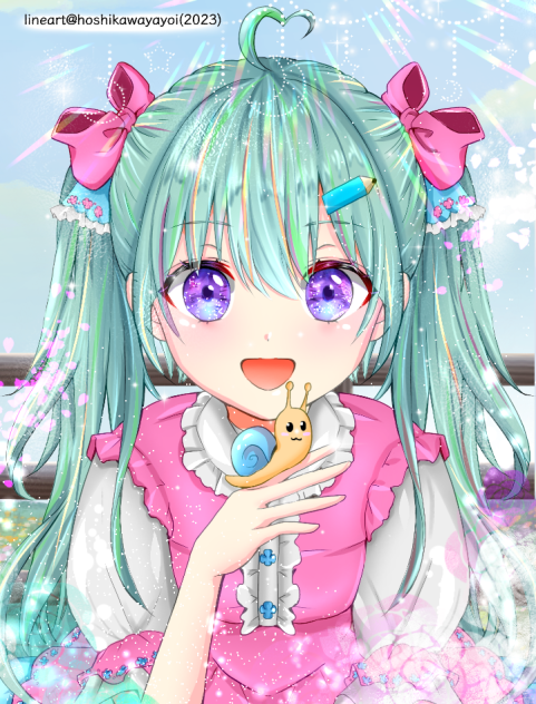星川ヤヨイ様の線画お借りしました❤