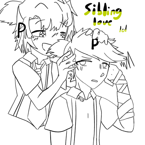 Player and his sister (rough copy)