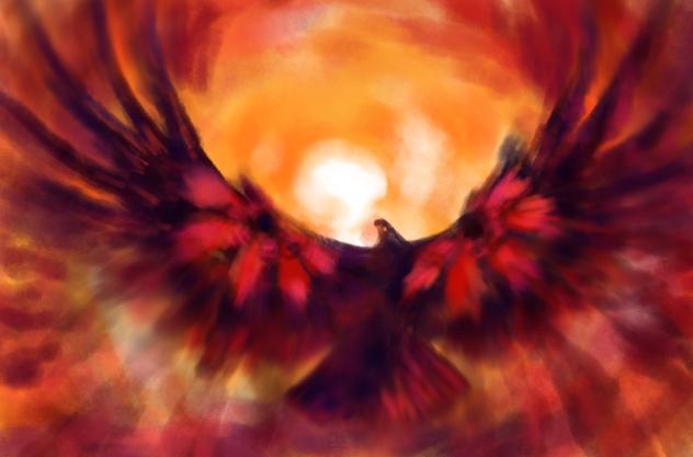 Sun and wings