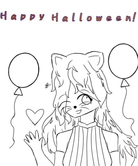 Happy Halloween Lineart