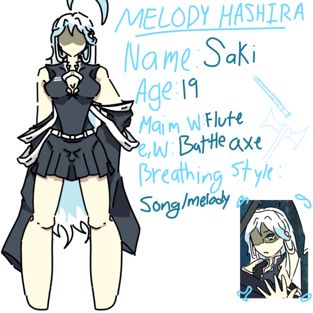 Saki from demon slayer collab