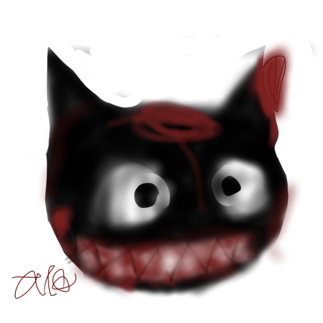 cartoon cat 🐈🕸️💀🕷️🪰🌑🐱