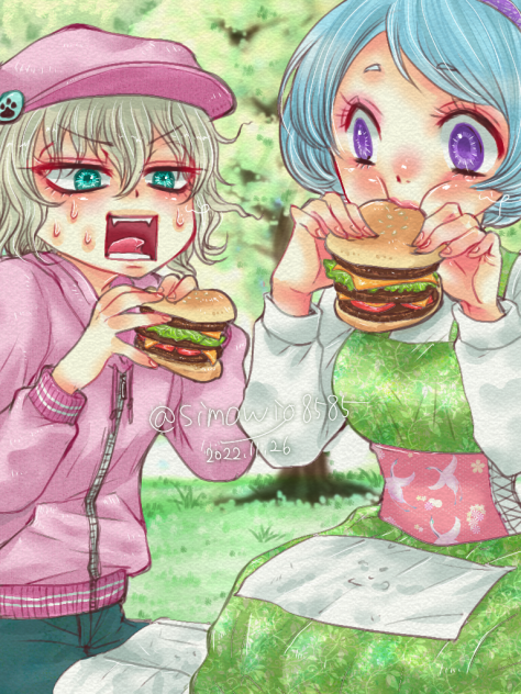 ハンバーガーぐちゃあってなるんだけどっ、あーっ！