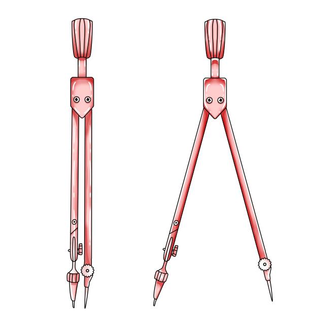 Compass drawing tool stamp 2
