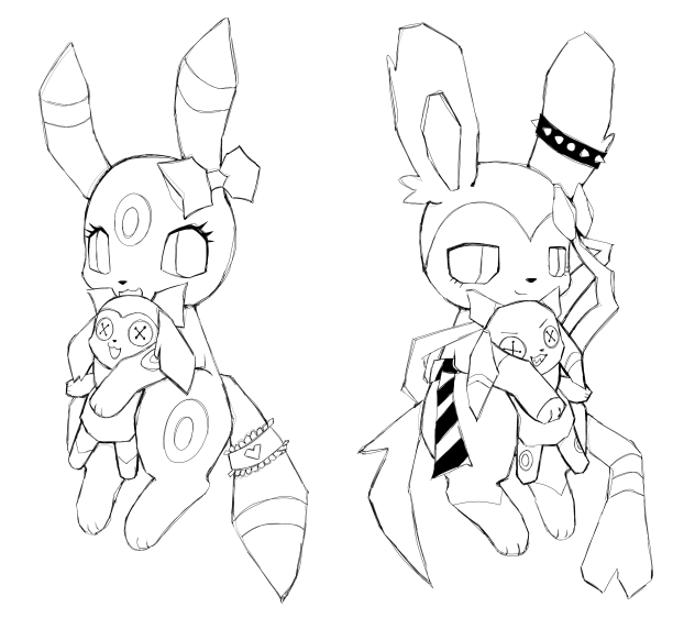 sylveon and umbreon