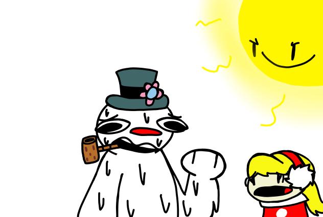 frosty the snowman melting