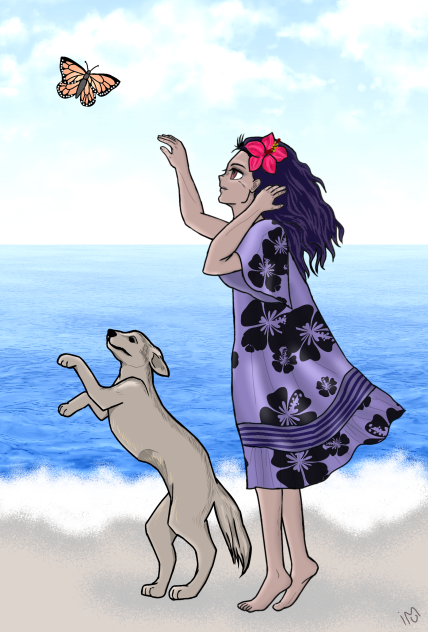 少女と花＊ハイビスカス