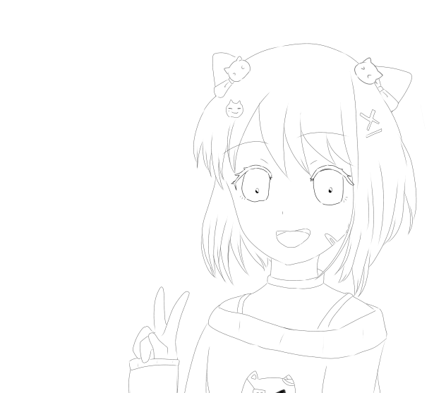 Mi-chan line art