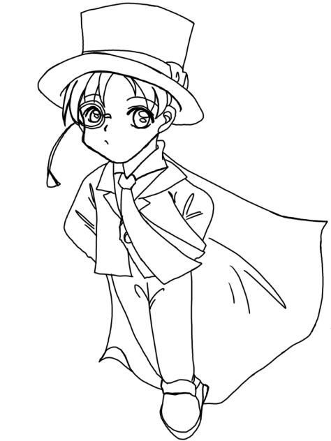 名探偵コナン　怪盗キッド　塗り絵