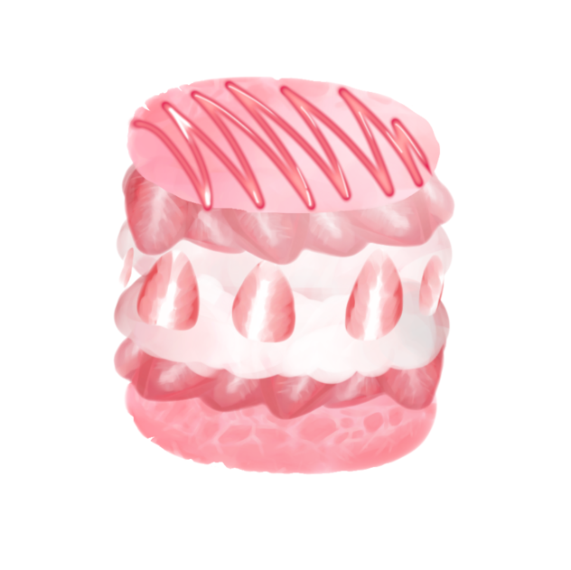 strawberry dessert - ibisPaint