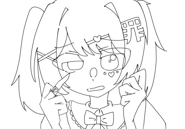 イヤイヤヨ線画