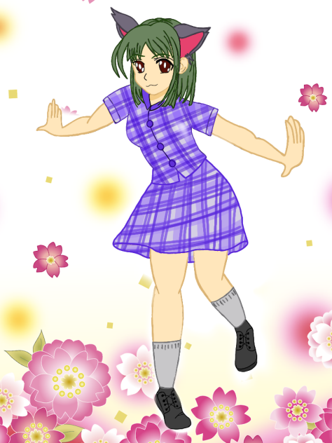 anime giel with uniform