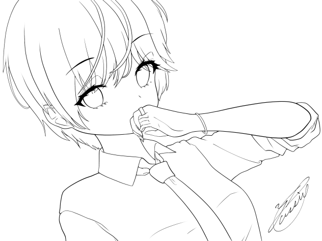 ふかまちらいがさんハピバ（線画）